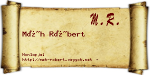 Méh Róbert névjegykártya