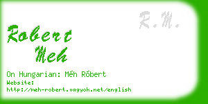 robert meh business card