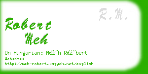robert meh business card
